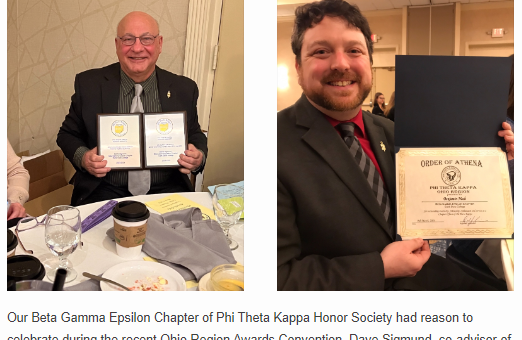 snapshot of various screenshots of Phi Theta Kappans earning rewards.